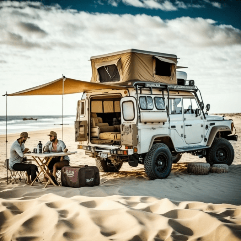 76 Series Land Cruiser folding table - durable, lightweight, and functional. The perfect outdoor accessory for your next adventure